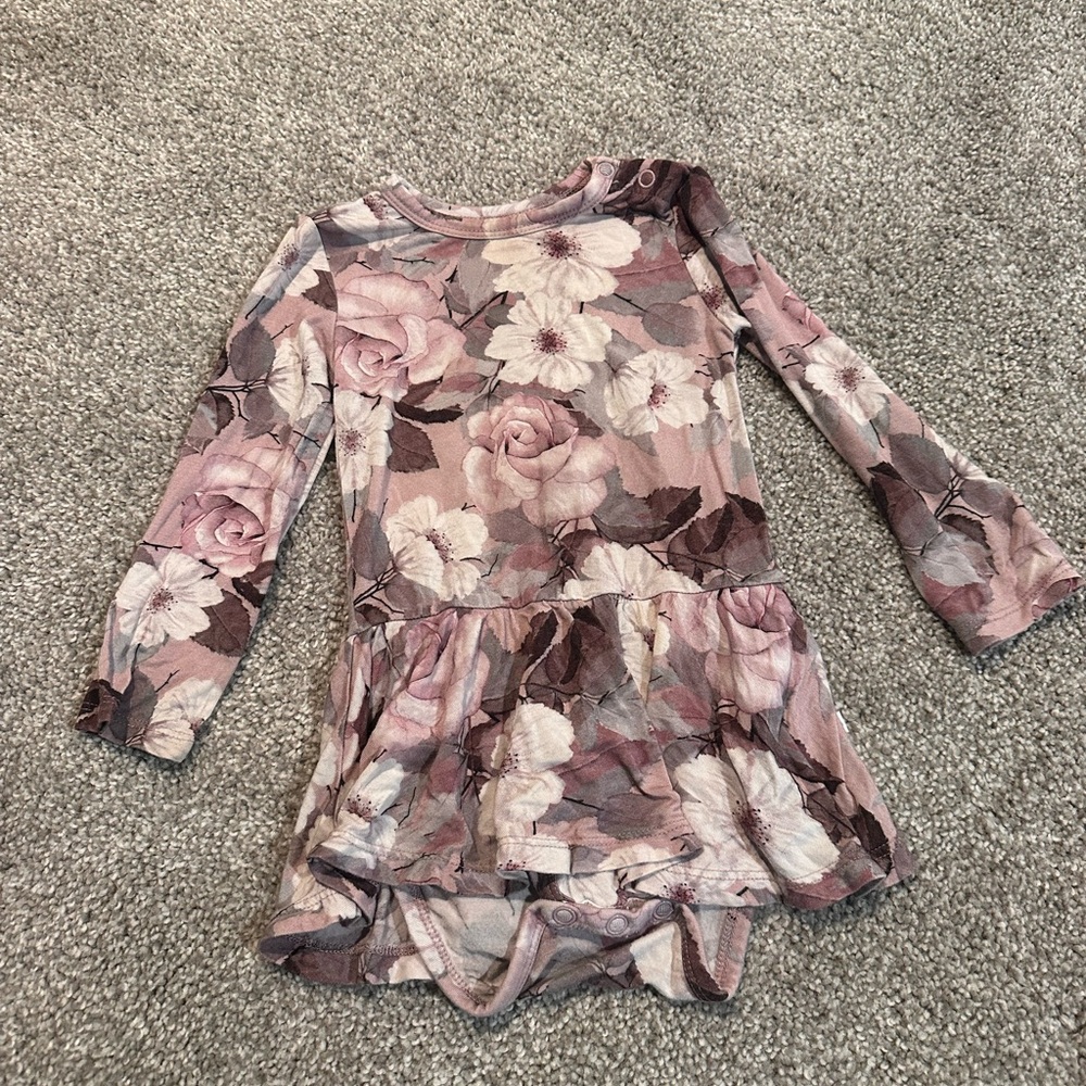 Posh Peanut Nikki long sleeve twirl skirt bodysuit 6-12 months